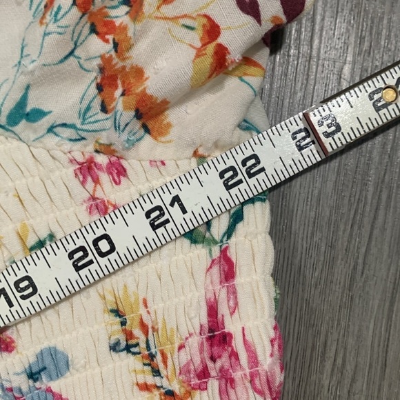 Torrid Floral Print Midi Swiss Dot Shirred Dress with Pockets size 3X - Picture 12 of 16